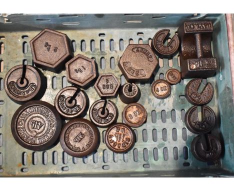 A Collection of Various Cast Iron Scale Weights 