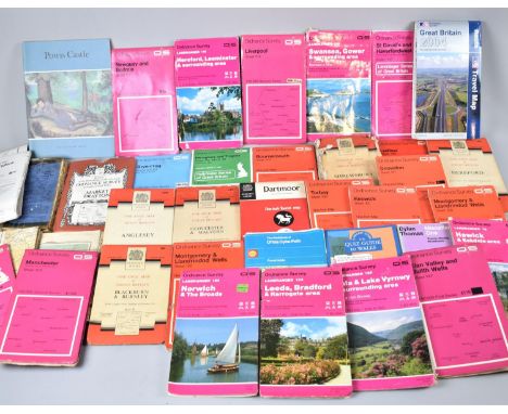 A Box Containing Various Ordnance Survey and Other Road Maps 