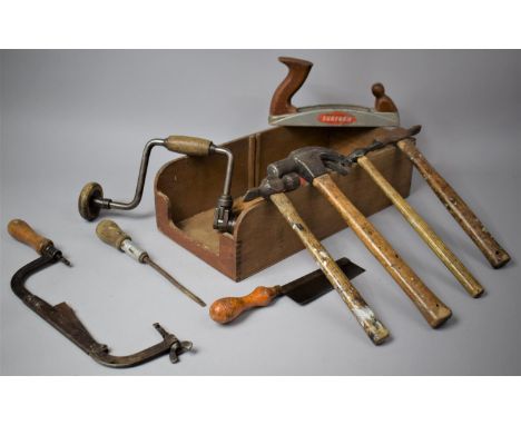 A Small Collection of Vintage Tools to Include Hammers, Rasps, Saw etc 