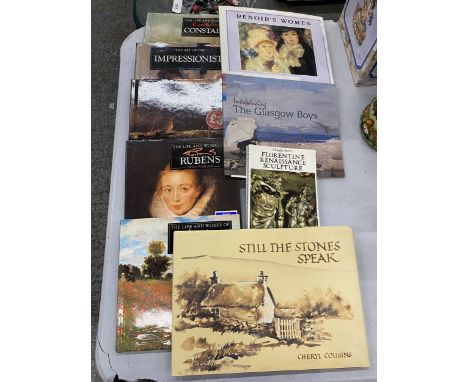 A COLLECTION OF ART RELATED BOOKS TO INCLUDE RENOIR, TURNER, RUBENS, ETC