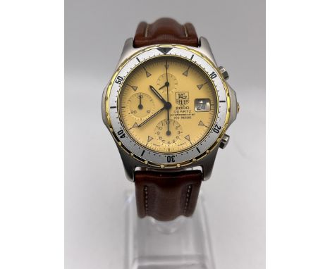 A GENTS TAG HEUER 2000 SERIES CHRONOGRAPH 40MM WRIST WATCH CHRONO FUNCTIONS WORKING REFERENCE 274.006-1 SEEN WORKING BUT NO W