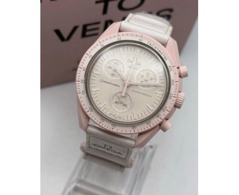 AN OMEGA X SWATCH SPEEDMASTER MOONSWATCH COLLECTION MISSON TO VENUS CHRONOGRAPH BIOCERAMIC