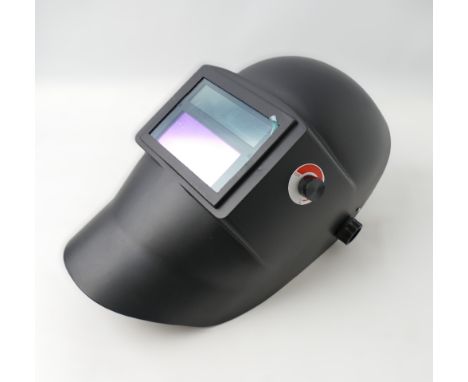 Auto-darkening battery operated welding helmet/mask.