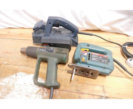 Bosch corded jigsaw, Bosch GHO 2-82 corded planer and Bosch PHG 530-2 corded heat gun.