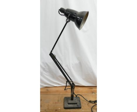 Vintage 50's/60's Herbert Terry & Sons two tier 1227 black angle poise lamp.