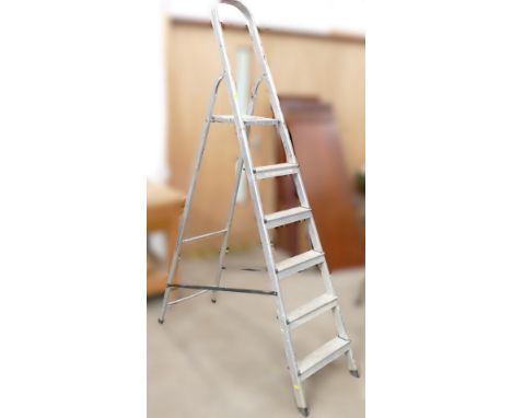 Set of aluminium step ladders.