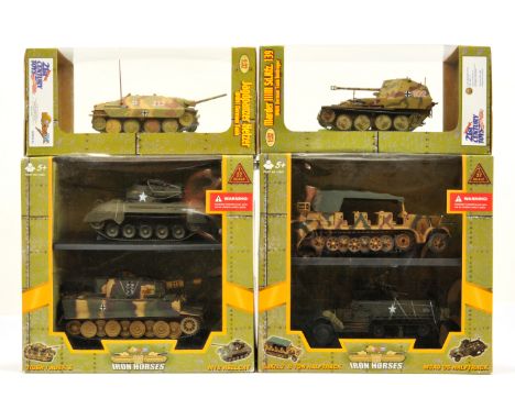 21st Century Toys, The Ultimate Soldier Series a boxed group of 1:32nd Scale Military Vehicles. Includes Tiger I AUSF.E VS. M