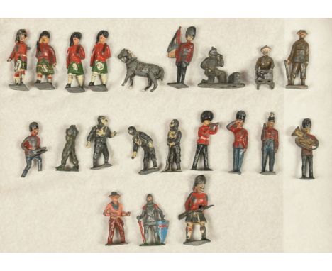 Britains, Crescent &amp; JoHillCo - A Group of Lead Figures. Including JoHillCo large scale soldier, Crescent Knight &amp; Co