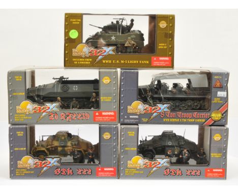 21st Century Toys, The Ultimate Soldier Series a boxed group of 1:32nd Scale Military Vehicles. Includes WWII German SDK 222 