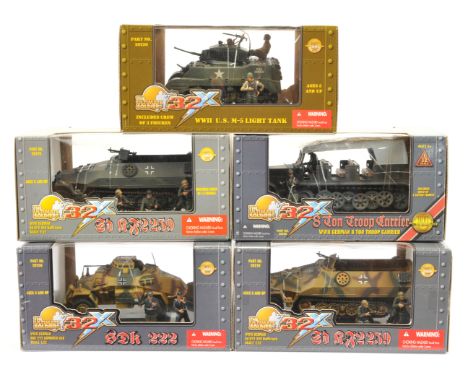 21st Century Toys, The Ultimate Soldier Series a boxed group of 1:32nd Scale Military Vehicles. WWII U.S. M-5 Light Tank, WWI