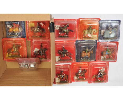 Del Prado, a Boxed Group of Cavalry Figures. Includes Medieval &amp; Napoleonic. 1:32 scale. Condition appears Excellent to N