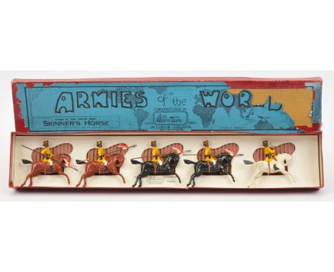 Britains - 'Types of the Indian Army' - Set No. 47 'Skinner's Horse', Boxed. 1935 version. Conditions generally appear Good t