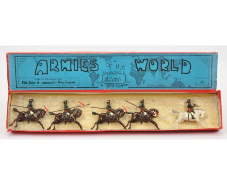 Britains - 'Types of the Indian Army' - Set No. 66 '13th Duke of Connaught's Own Lancers', Boxed. 1922 version. Conditions ge
