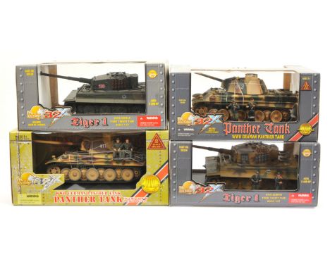 21st Century Toys, The Ultimate Soldier Series a boxed group of 1:32nd Scale Military Vehicles. Includes WWII German Tiger I 