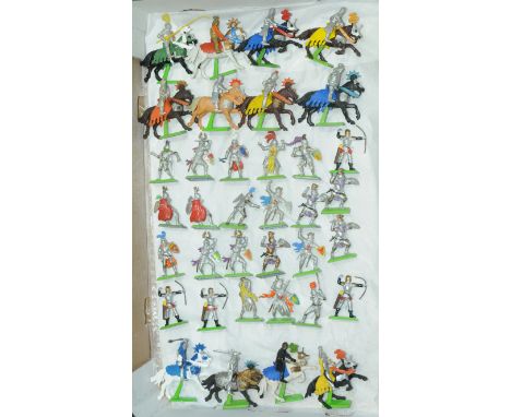 Britains Deetail - An Unboxed Group of Medieval Knight Figures. From the Knights and Turks Range. Condition appears Fair Plus