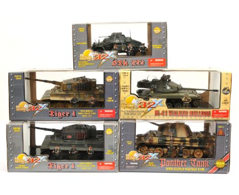 21st Century Toys, The Ultimate Soldier Series a boxed group of 1:32nd Scale Military Vehicles. Includes WWII German Panther 
