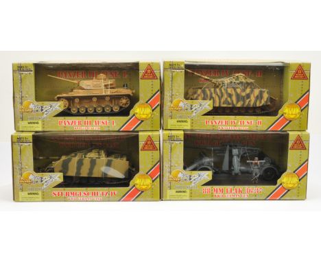 21st Century Toys, The Ultimate Soldier Series a boxed group of 1:32nd Scale Military Vehicles. Includes Panzer IV AUSF.H WWI