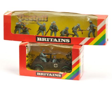 Britains Deetail - A Boxed Pair of German Soldier Sets. Includes 7356 '7-Figure German Infantry Set' &amp; 9783 'German Scout