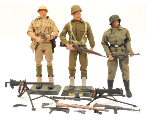 Formative International - An Unboxed Trio WWII 12" Action Figures. Includes 8th Infantry Soldier, German Infantry Man &amp; M