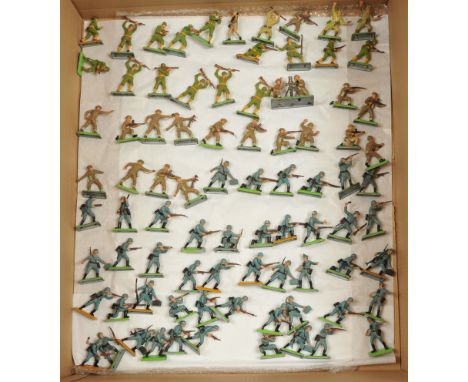 Britains Deetail - An Unboxed Group of Military Soldier Figures. Includes German Infantry, British Infantry &amp; American In