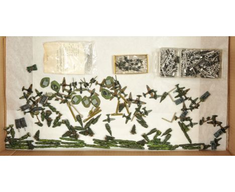 Unbranded Group of Miniature Scale Lead Military Figures, Vehicles &amp; Scenery. Condition appears Good to Good Plus. See Ph