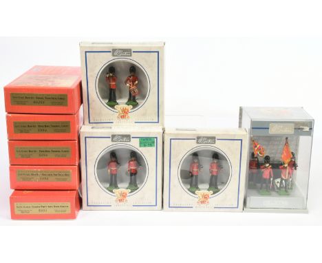 Britains, a boxed group of Royal Guard Sets. 00291 Scots Guards: Band Set Bassoon Tenor Drum Cymbals, 5991 Scots Guard: Colou