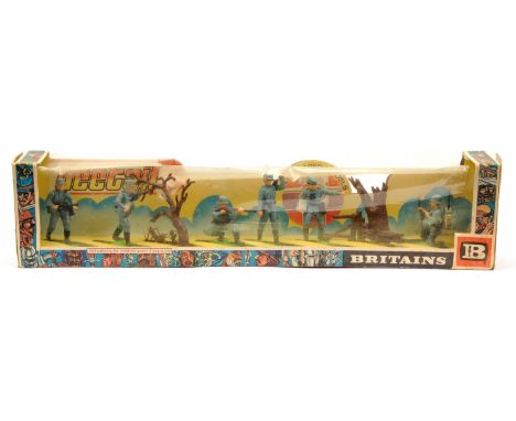 Britains Deetail - A Boxed Set 7385 'German Infantry'. Condition appears Good Plus to Excellent within Fair box (plastic wind