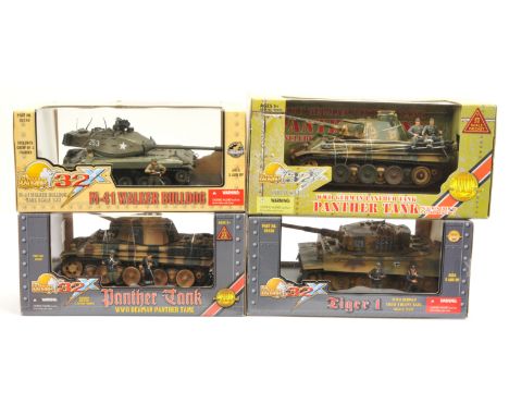 21st Century Toys, The Ultimate Soldier Series a boxed group of 1:32nd Scale Military Vehicles. Includes WWII German Panther 