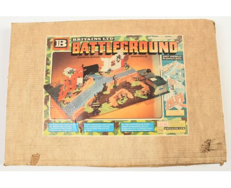 Britains - Set No. 4715 'Battleground', Boxed. Released 1977. Comprising: plastic formed base with components, Britains Deeta