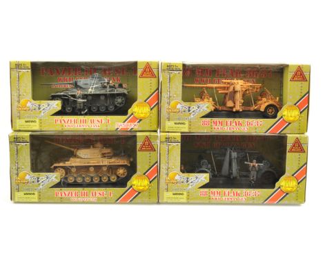 21st Century Toys, The Ultimate Soldier Series a boxed group of 1:32nd Scale Military Vehicles. Includes 88 MM Flak 36/37 WWI