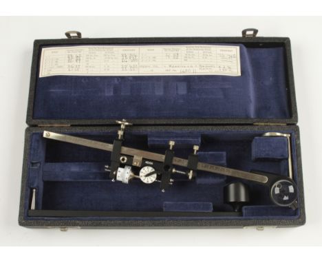A probably unused metric ALBRIT planimeter in orig fitted case with instructions on lid F 