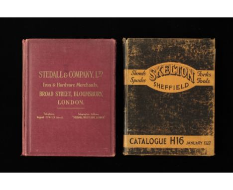 C.T.Skelton; 1927 Illustrated Catalogue of Tools No H16 with prices 216pp 11" small tear at spine. and Stedall & Company; 192
