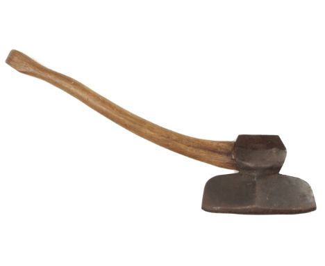 A French wheelwrights R/H side axe with touch marks and 11" edge G+