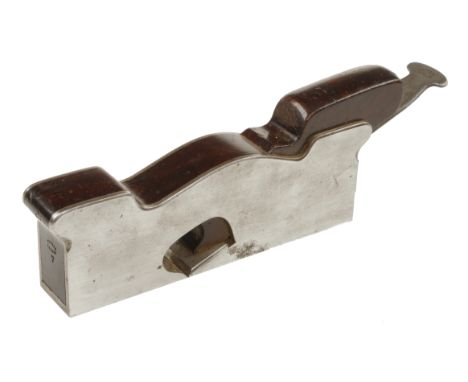 A little used d/t steel NORRIS No 7 shoulder plane with rosewood infill and wedge, with prob. orig. strengthening plate added