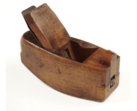 A beech compass plane with boxwood nose adjustment by MOSELEY G