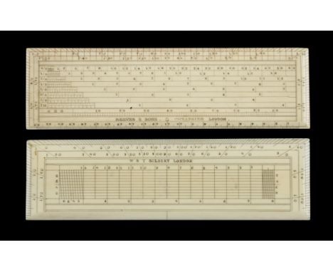 Two 6" ivory scale rules by REEVES & SON and W & T GILBERT G++