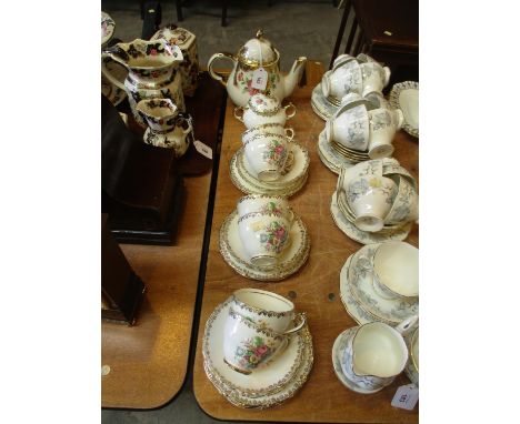 Regency 19 Piece Tea Set and Arthur Wood Tea Pot