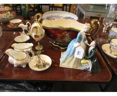 Royal Doulton The Suitor HN2132, Crown Devon 2 Handle Vase and Other Ceramics etc