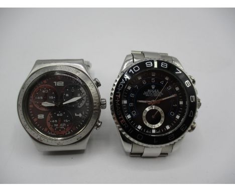 Swatch Watch and Copy Rolex Watch