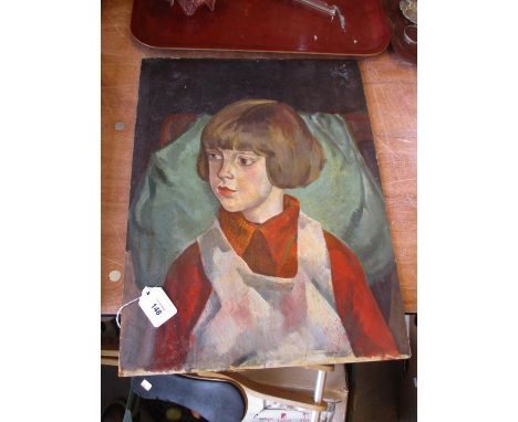 Charles McCall, (Scottish 1907-1989), Oil on Board, Portrait of a Girl, 46x35cm, along with Ephemera