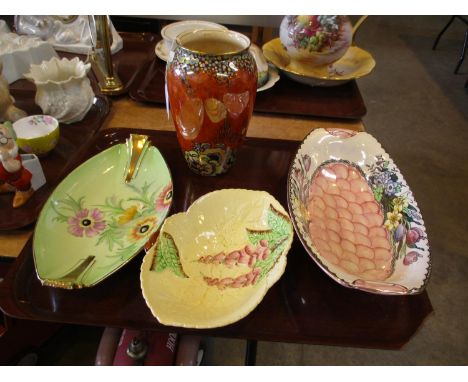 Royal Winton Vase, Maling and Carlton Dishes