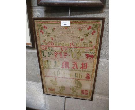 Sampler by Jessie Patterson May 1st 1885, 43x29cm