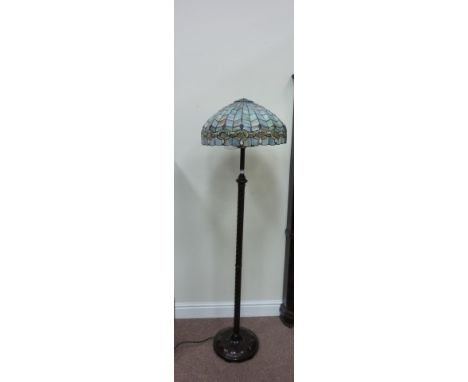 Tiffany style standard lamp with shade 