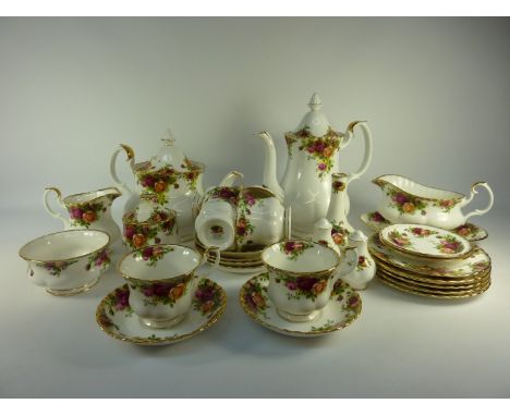 Royal Albert 'Old Country Roses' tea/coffee service - six place settings - and other items in one box 