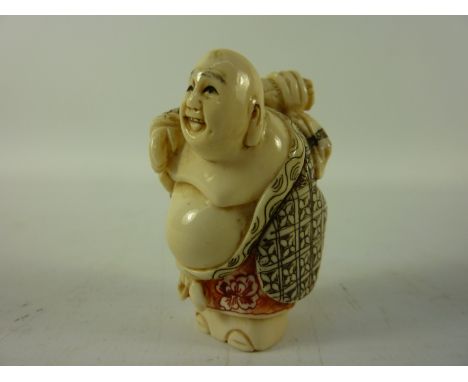 Early 20th century Japanese carved ivory netsuke H5cm