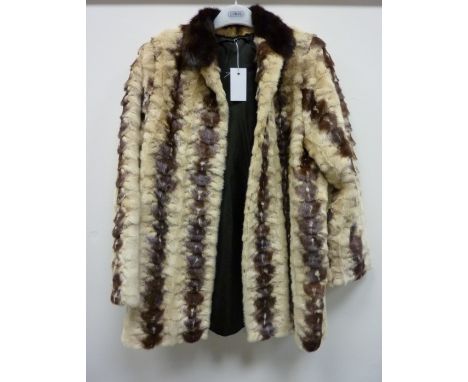 Vintage clothing/accessories - two tone fur coat bearing label Michaels of Exeter and Torquay Condition Report no damage, all