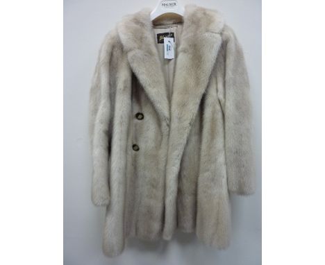Vintage clothing/accessories - 3/4 length grey mink coat bearing Charles Blaiwais label size 12-14