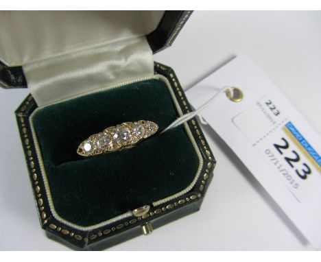 Scroll set diamond ring with expanding shank