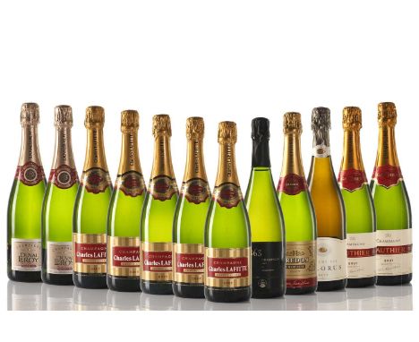 Five bottles of Charles Lafite Champagne, together with seven further bottles of Champagne and sparkling wine.Qty: 12