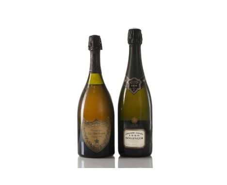 A bottle of 1985 Vintage Dom Perignon Champagne, together with a 1990 Bollinger, each 750ml.Qty: 2